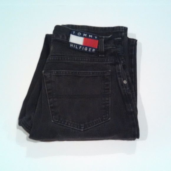 tommy hilfiger black jeans mens